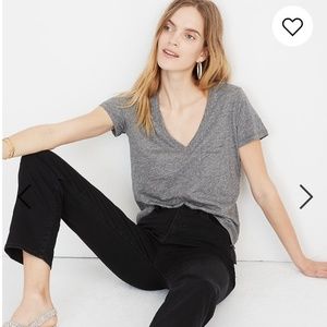 Madewell Whisper Cotton V-Neck Pocket Tee